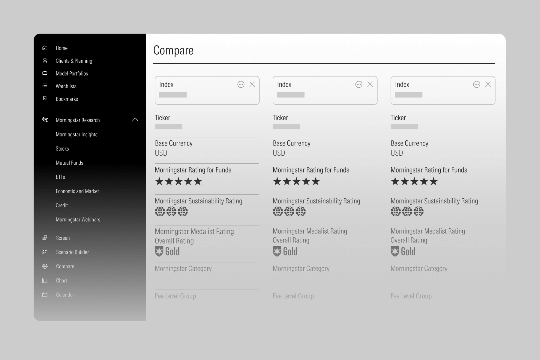An illustration showing a user-friendly interface module in Direct Advisory Suite.