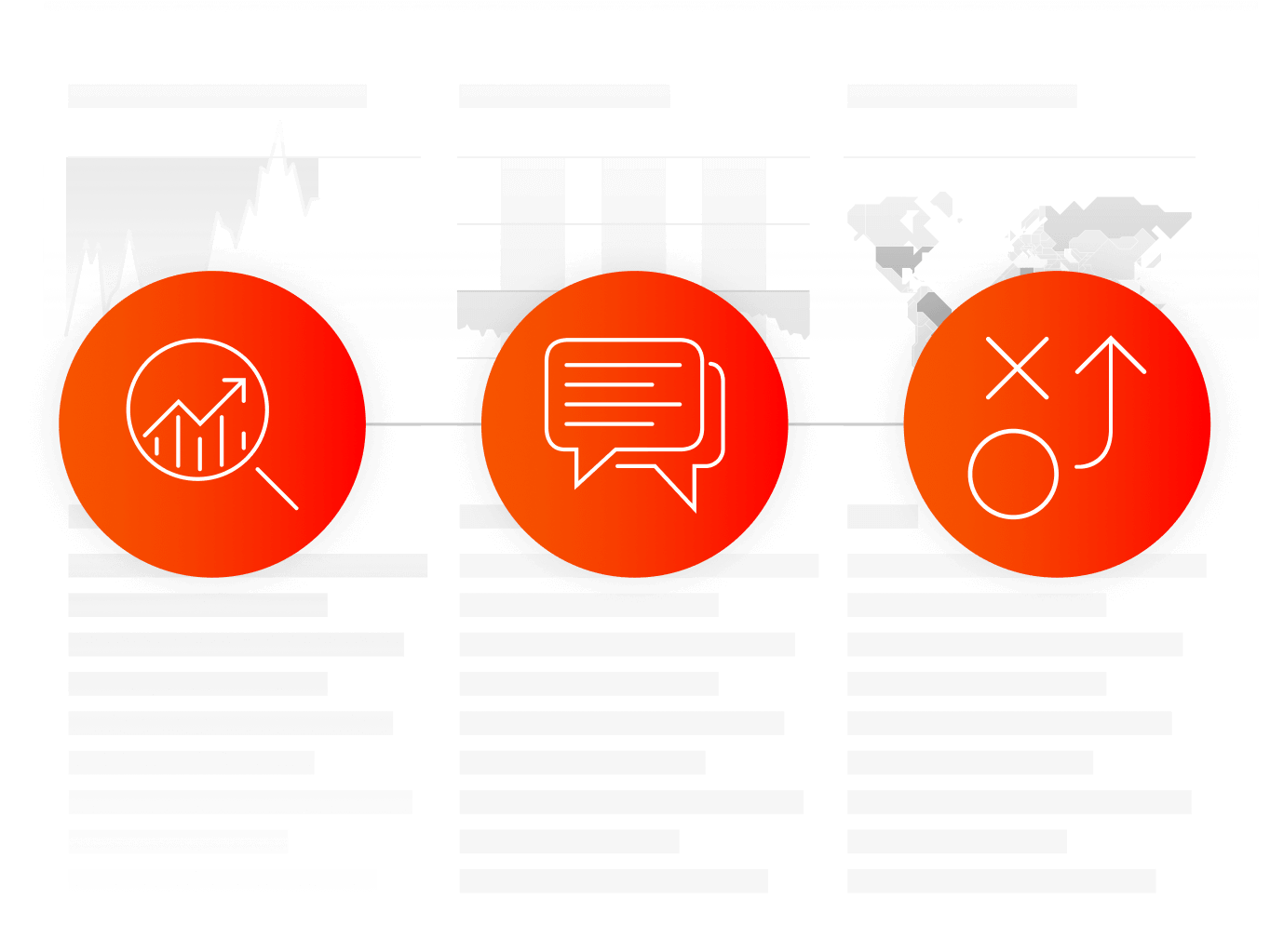 Icons to indicate growth, support, and responsible AI exploration.