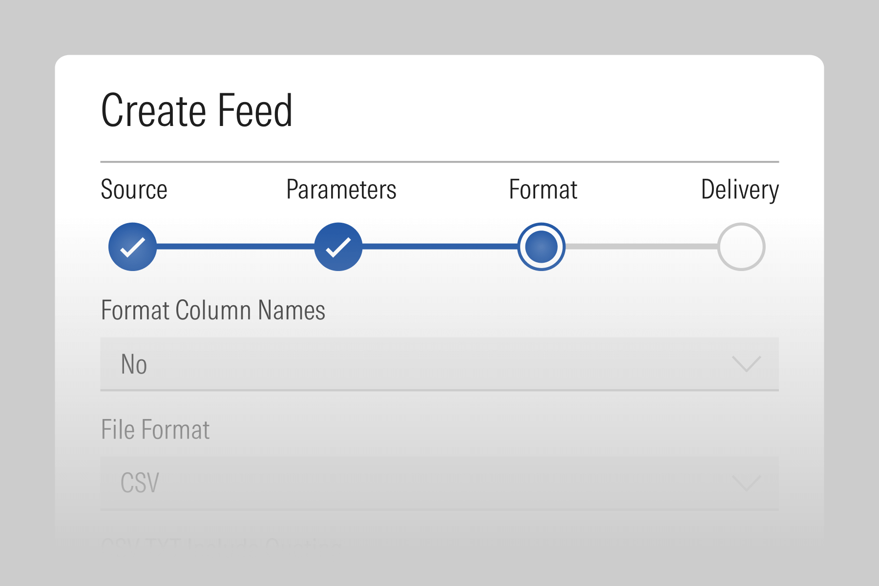 An illustration showing how to create a data feed in Morningstar Direct.